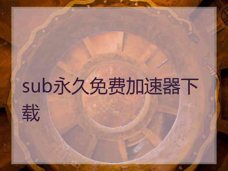 sub永久免费加速器下载