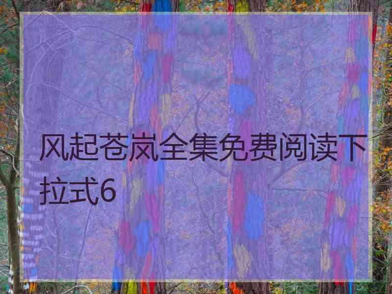 风起苍岚全集免费阅读下拉式6