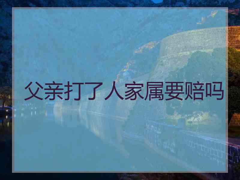 父亲打了人家属要赔吗