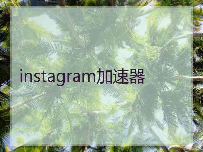 instagram加速器