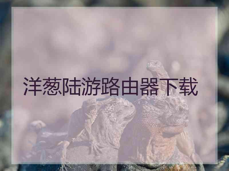 洋葱陆游路由器下载