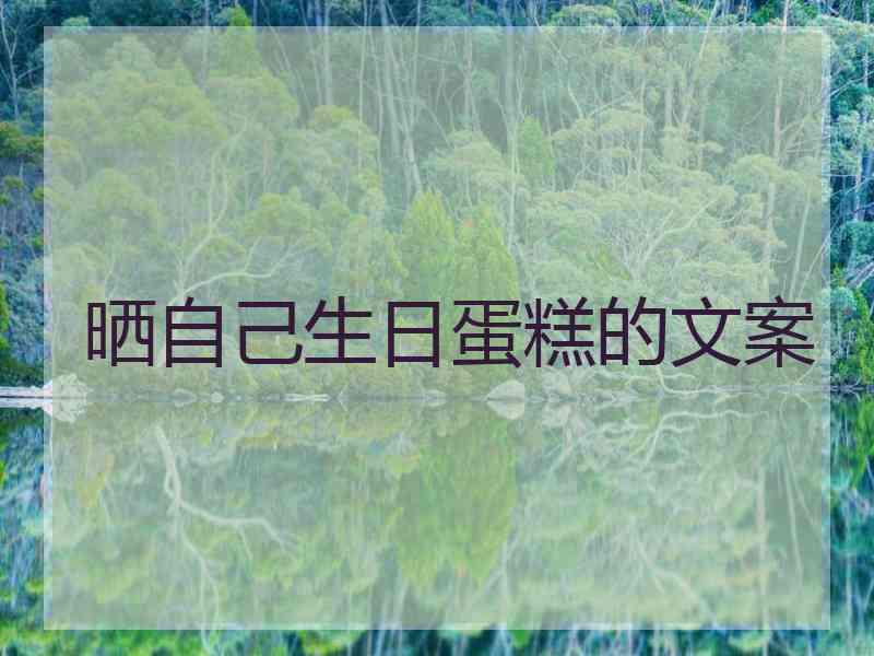 晒自己生日蛋糕的文案