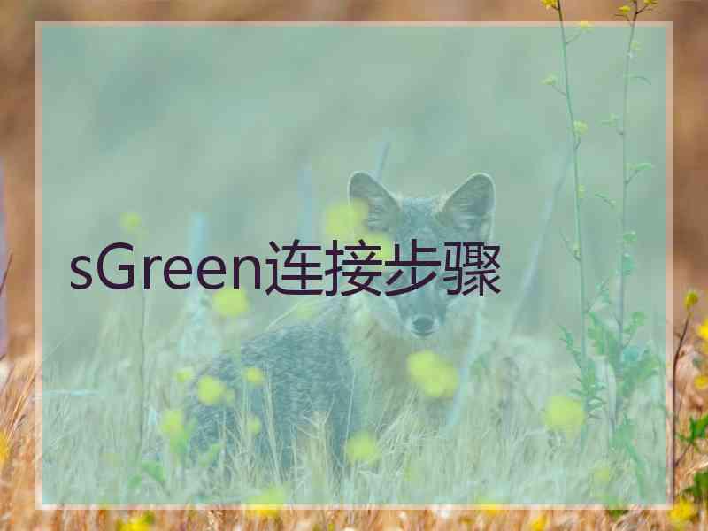 sGreen连接步骤