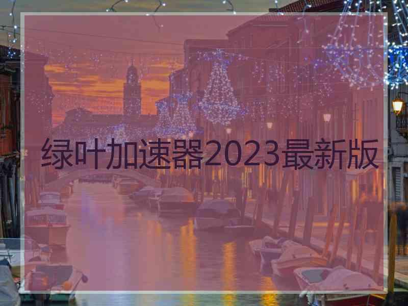 绿叶加速器2023最新版