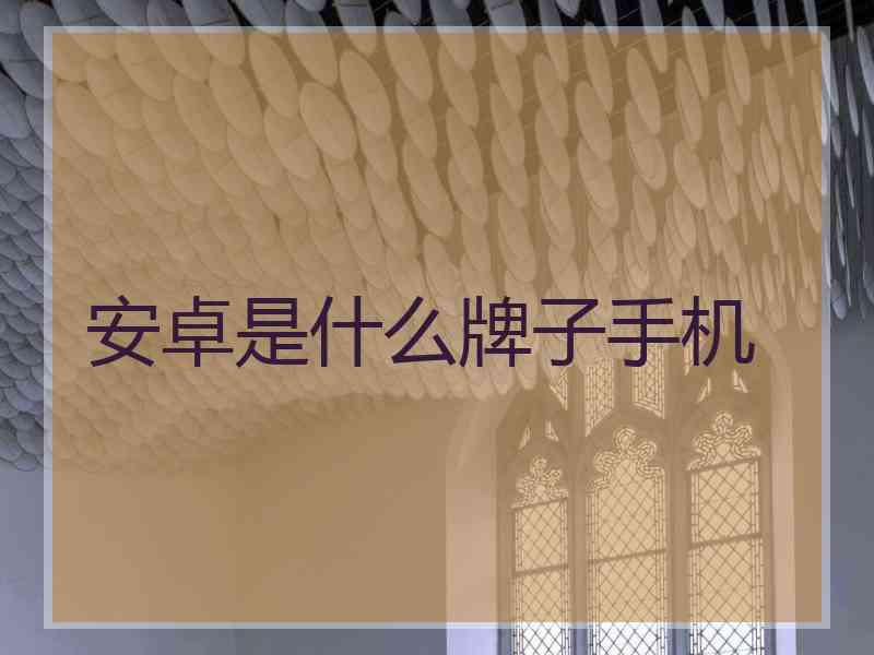 安卓是什么牌子手机