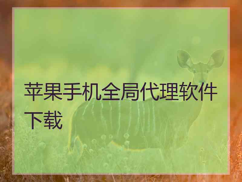 苹果手机全局代理软件下载