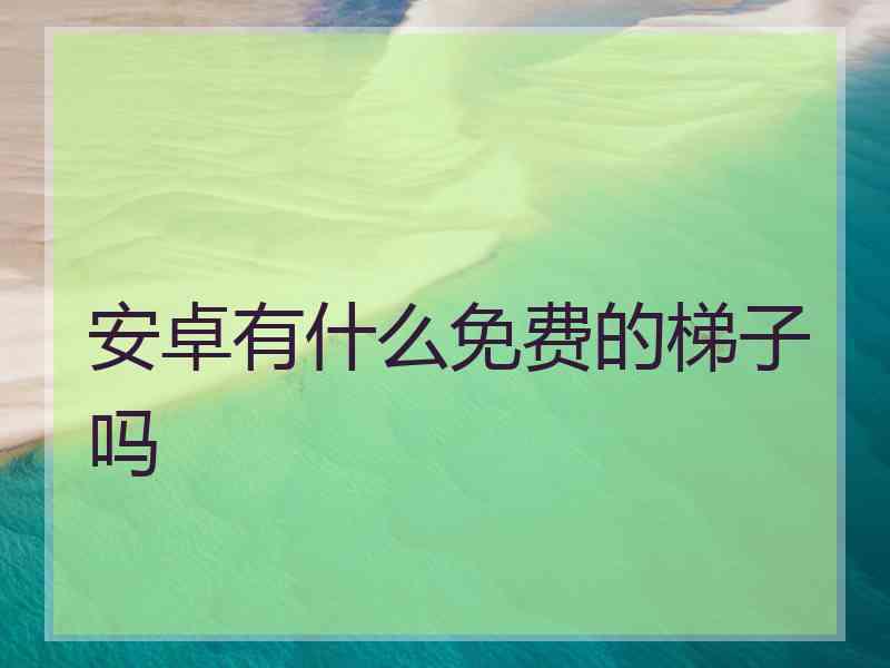 安卓有什么免费的梯子吗