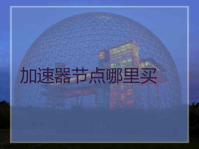 加速器节点哪里买
