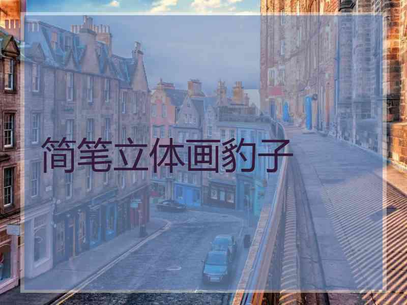 简笔立体画豹子