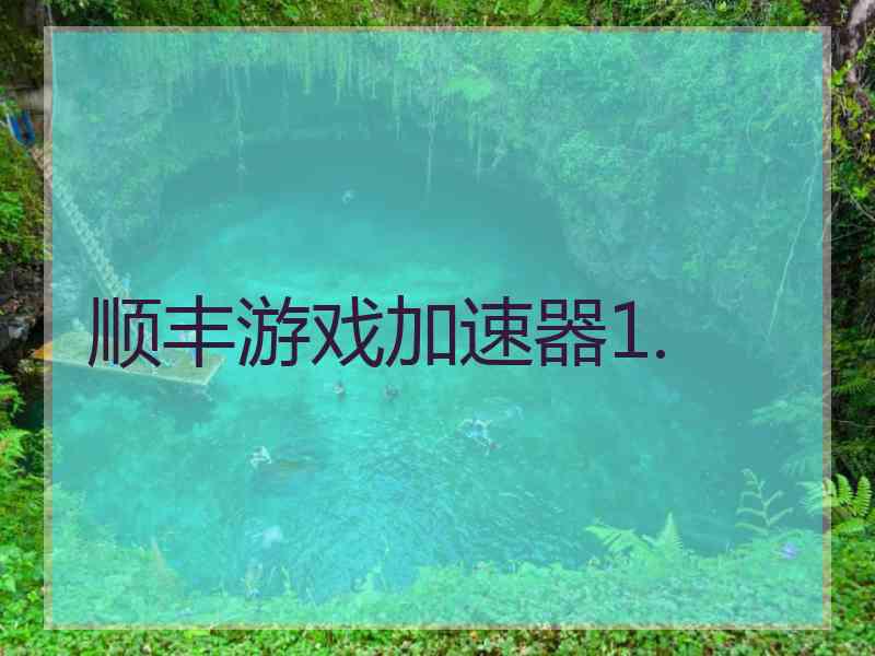 顺丰游戏加速器1.