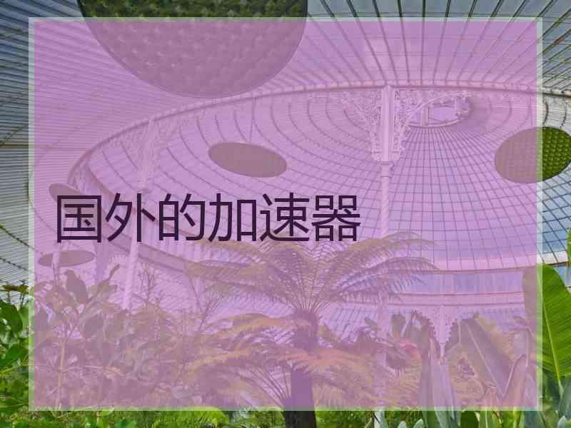 国外的加速器