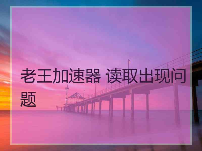 老王加速器 读取出现问题